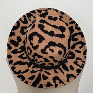 Leopard Print Fedora Hat
